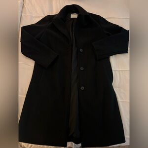 Old Navy Long Black Car Coat